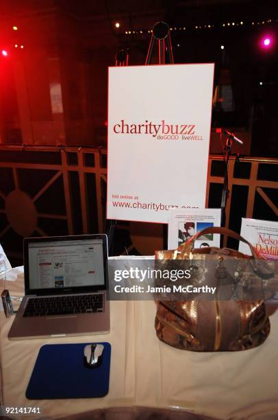 General view of auction items on display at 2009 Angel Ball to Benefit Gabrielle�s Angel Foundation hosted by Denise Rich at Cipriani, Wall Street on...