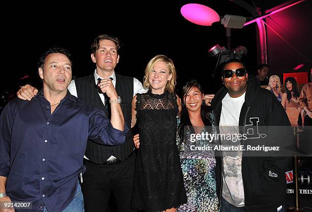 Director Bo Zenga, actor Steve Howey, actress Desi Lydic, Anchor Bay's Sumyi Khong and actor Kenan Thompson attend the after party for the Los...