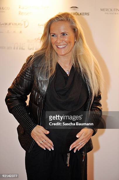 Patricia Reich, wife of Former boxer Axel Schulz, attend the 'Klitschko Meets Becker' Charity Gala after the charity match on October 20, 2009 in...