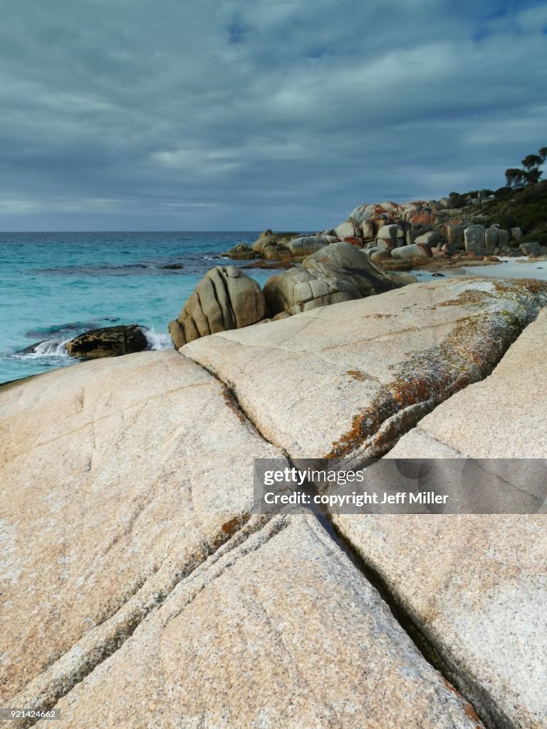 X-pattern on granite outcrop, Bay of Fires, Tasmania