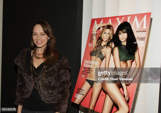 Melinda Clarke attends Tricia Helfer's Maxim Cover Party hosted by SBE at Mi-6 Night club on October 20, 2009 in West Hollywood, California.