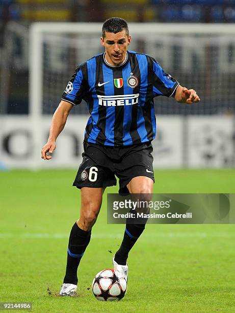 Da Silva Ferreira Lucimar Lucio of FC Inter Milan in action during the UEFA Champions League matchday 3 Group F match between FC Inter Milan and FC...