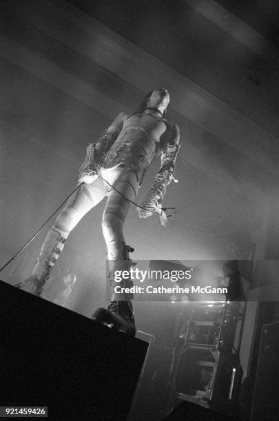 Marilyn Manson performs live at Convention Hall on October 31st, 1996 in Asbury Park, New Jersey.