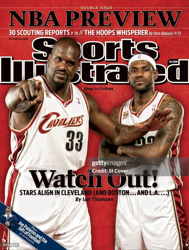 Cleveland Cavaliers Shaquille O'Neal and LeBron James