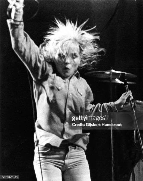 Debbie Harry from Blondie performs live at the Vereeniging in Nijmegen, Holland on September 04 1978