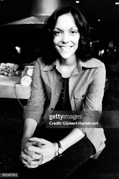 Karen Carpenter from the Carpenters posed in the lounge of The Hilton Hotel, Amsterdam, Netherlands circa 1972