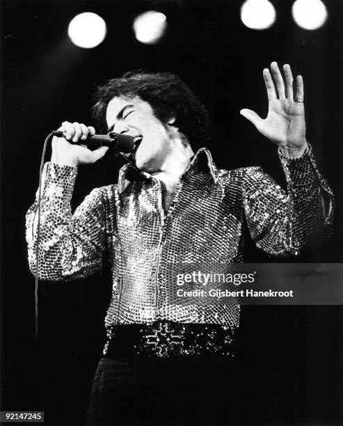 Neil Diamond performs live on stage in Amsterdam, Holland circa 1975