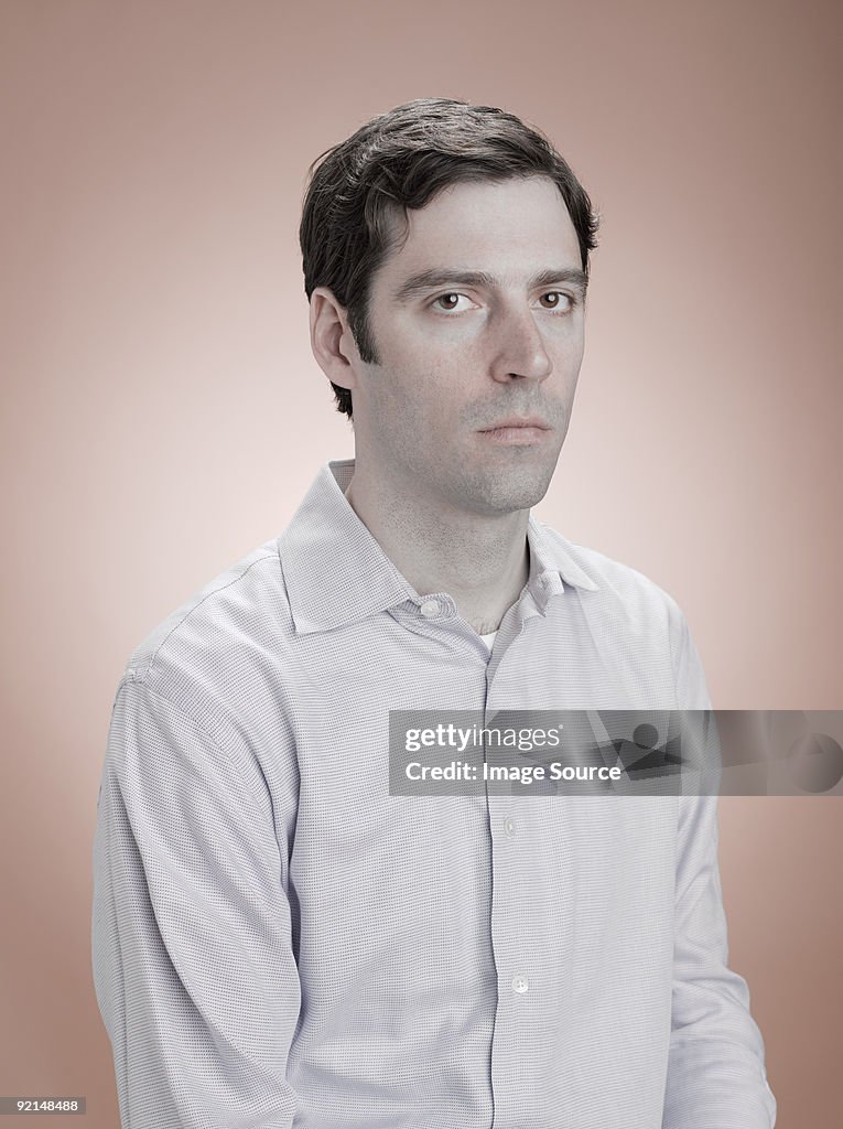 Portrait of a serious looking man