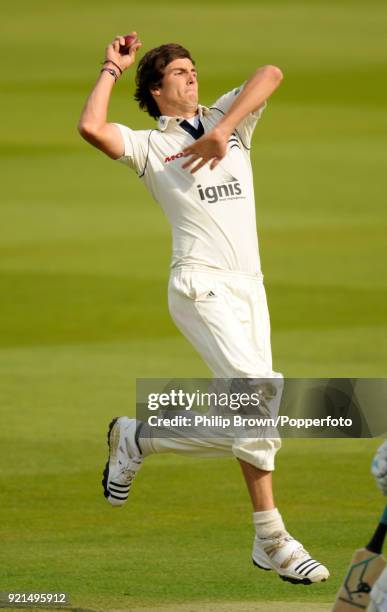 Steven Finn bowling for Middlesex during the LV County Championship match between Middlesex and Glamorgan at Lord's Cricket Ground, London, 15th...