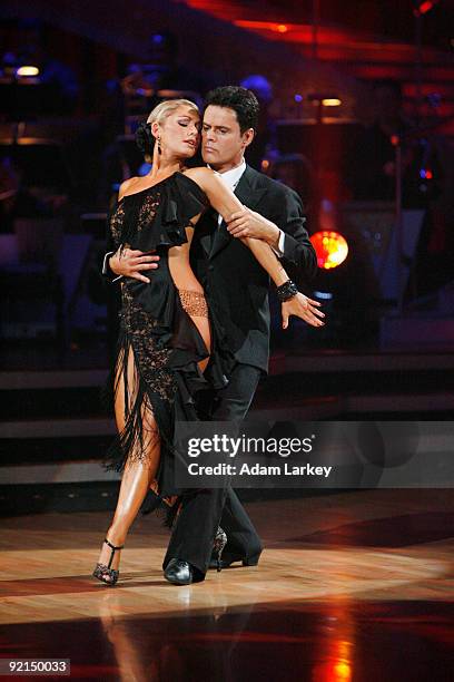 Episode 905A" - Donny Osmond and his professional partner Kym Johnson entertained the audience with an encore performance on "Dancing with the Stars...