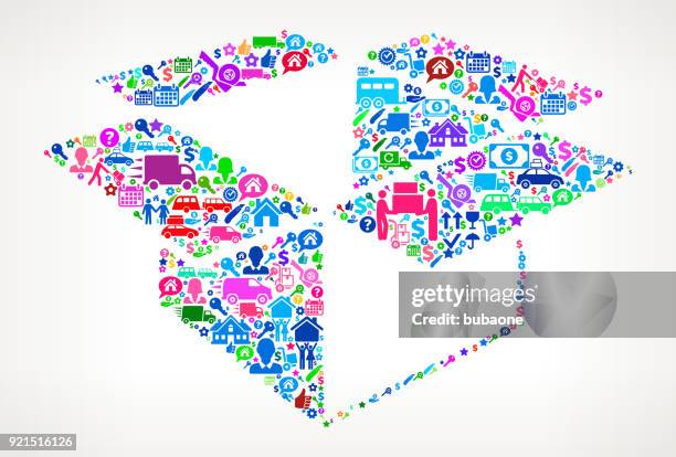 box moving and relocation icon pattern - movers packing stock illustrations