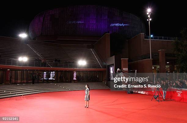 Actress Maya Sansa attends the 'L'Uomo Che Verra' Premiere during Day 7 of the 4th International Rome Film Festival held at the Auditorium Parco...