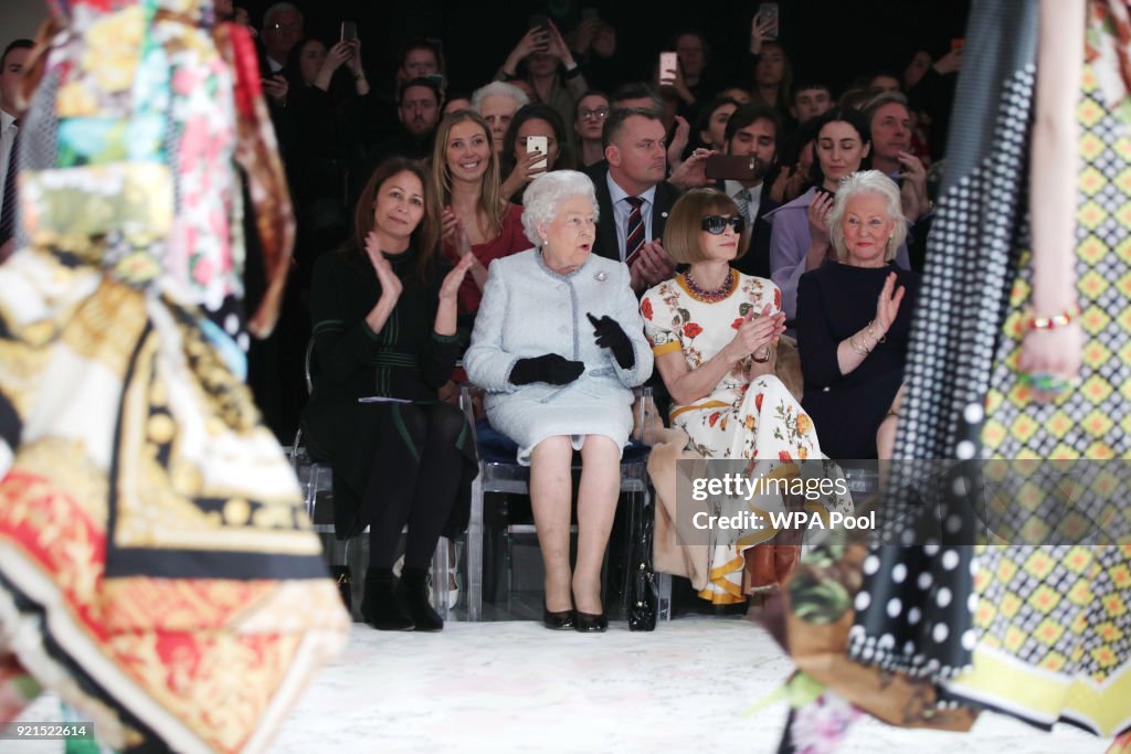 The Queen Presents The Inaugural Queen Elizabeth II Award For British Design At London Fashion Week