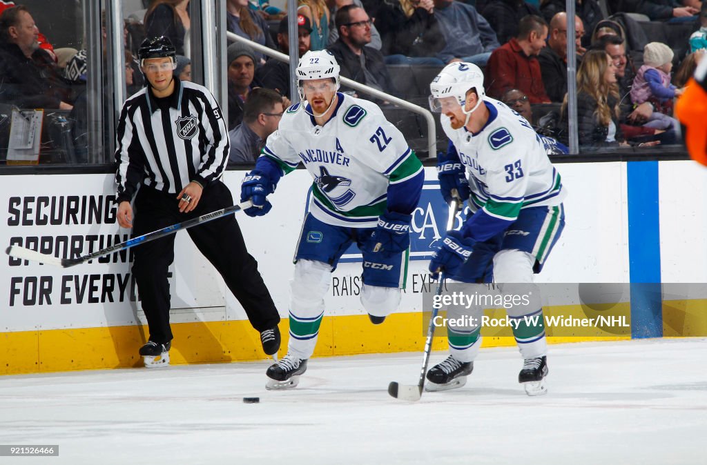 Vancouver Canucks v San Jose Sharks