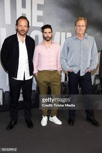 Peter Sarsgaard, Tahar Rahim and Jeff Daniels at the 'The Looming Tower' press conference during the 68th Berlinale International Film Festival...