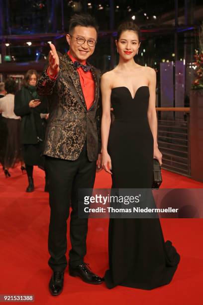 Richard Shen and Elane Zhong Chuxi attend the 'Don't Worry, He Won't Get Far on Foot' premiere during the 68th Berlinale International Film Festival...