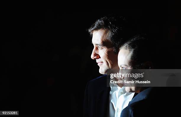 Clive Owen and wife Sarah-Jane Fenton arrive for the premiere of 'The Boys Are Back' during the Times BFI 53rd London Film Festival at the Vue West...