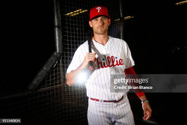 Will Middlebrooks of the Philadelphia Phillies poses for a portrait on February 20, 2018 at Spectrum Field in Clearwater, Florida.