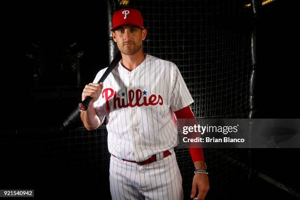 Will Middlebrooks of the Philadelphia Phillies poses for a portrait on February 20, 2018 at Spectrum Field in Clearwater, Florida.