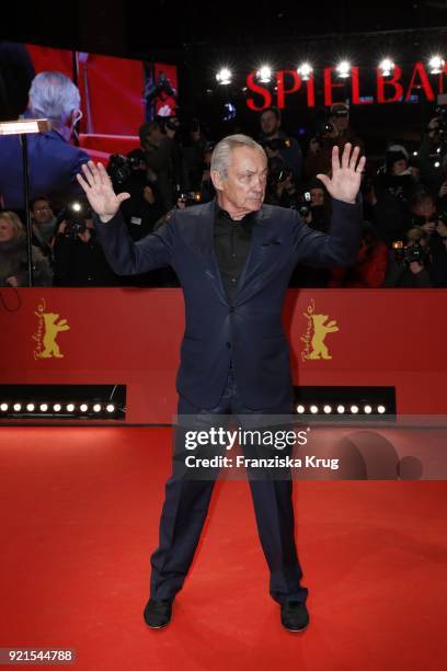 Udo Kier attends the 'Don't Worry, He Won't Get Far on Foot' premiere during the 68th Berlinale International Film Festival Berlin at Berlinale...