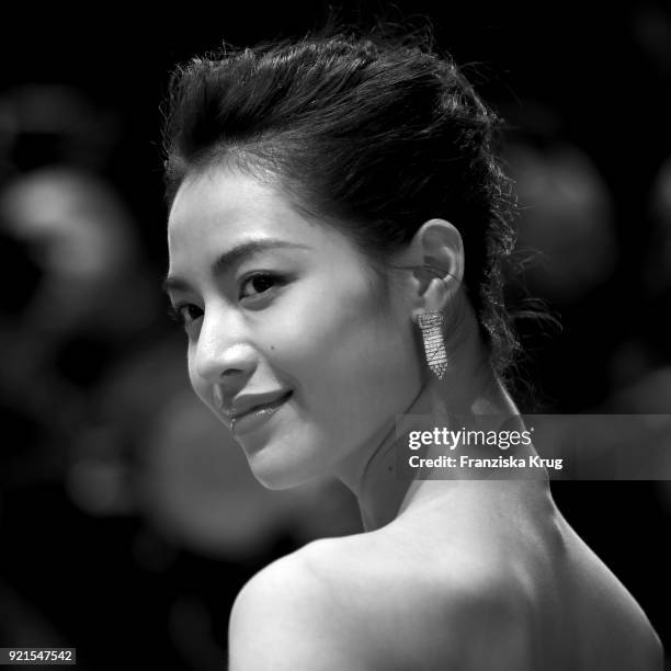 Elane Zhong Chuxi attends the 'Don't Worry, He Won't Get Far on Foot' premiere during the 68th Berlinale International Film Festival Berlin at...