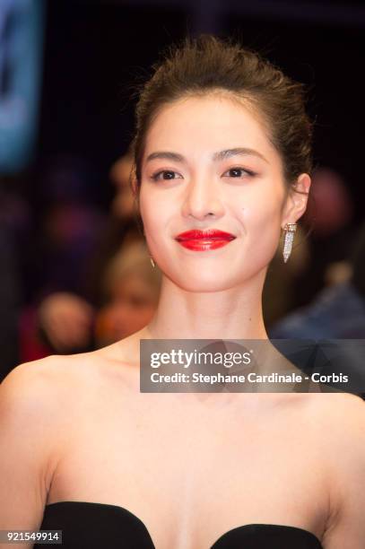 Elane Zhong Chuxi attends the 'Don't Worry, He Won't Get Far on Foot' premiere during the 68th Berlinale International Film Festival Berlin at...