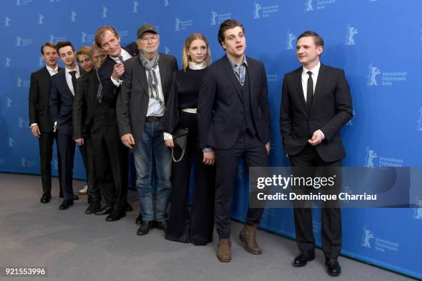 Leonard Scheicher, Isaiah Michalski, Tom Gramenz, Dietrich Garstka, Lars Kraume, Michael Gwisdek, Lena Klenke, Jonas Dassler and Florian Lukas pose...