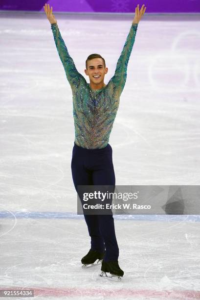 Winter Olympics: USA Adam Rippon in action during Men's Single Free Skating Finals at Gangneung Ice Arena. Gangneung, South Korea 2/17/2018 CREDIT:...