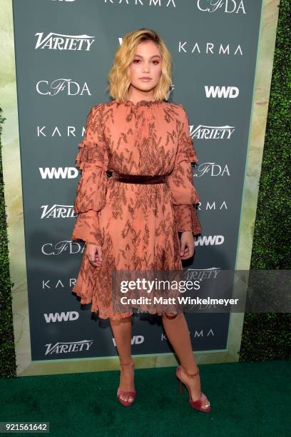 Olivia Holt attends the Runway To Red Carpet, hosted by Council of Fashion Designers of America, Variety and WWD at Chateau Marmont on February 20,...