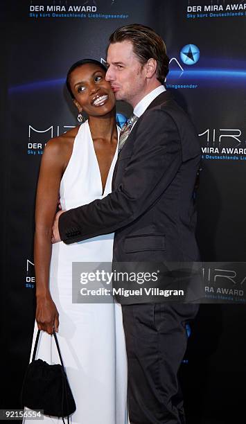 Stephanie Simbeck and Florian Simbeck attend the Mira Award ceremony on October 21, 2009 in Munich, Germany.