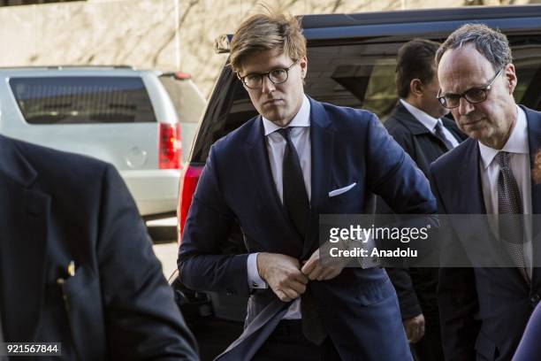 Alex Van der Zwaan arrives at the U.S. District Courthouse to plead guilty to charges of making false statements to investigators during Robert...