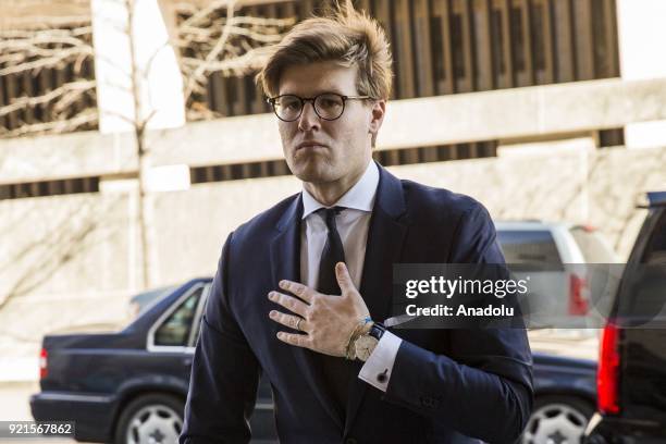 Alex Van der Zwaan arrives at the U.S. District Courthouse to plead guilty to charges of making false statements to investigators during Robert...