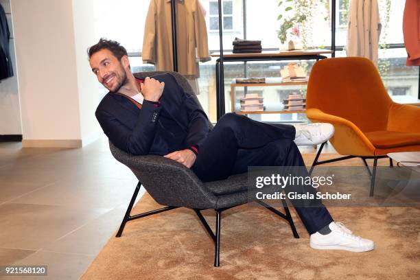 Max Alberti during the 'Maison des Fleurs' photo session at KONEN on February 20, 2018 in Munich, Germany.