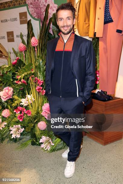 Max Alberti during the 'Maison des Fleurs' photo session at KONEN on February 20, 2018 in Munich, Germany.