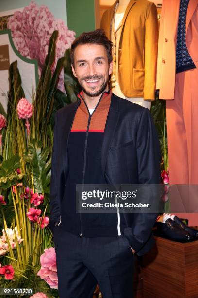 Max Alberti during the 'Maison des Fleurs' photo session at KONEN on February 20, 2018 in Munich, Germany.