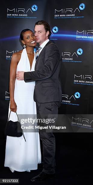 Stephanie Simbeck and Florian Simbeck attend the Mira Award ceremony on October 21, 2009 in Munich, Germany.