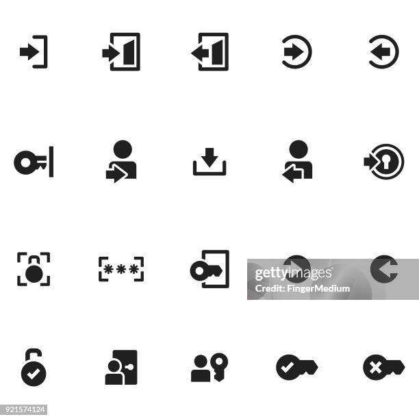 login icons - log on stock illustrations