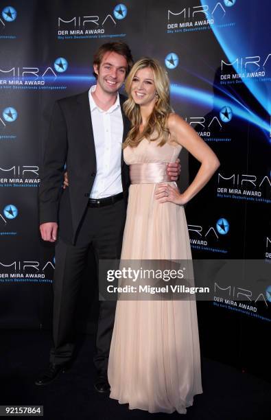Christoph Pietzch and Nina Eichinger attend the Mira Award ceremony on October 21, 2009 in Munich, Germany.