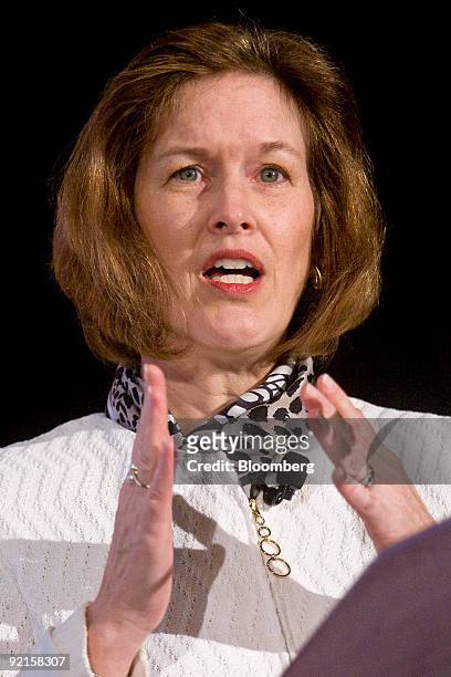 Elyse Allan, president and chief executive officer of General Electric Co.'s Canada unit, speaks during the Economic Edge 2009 Conference in Toronto,...