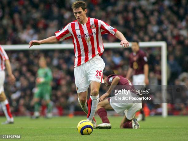Daryl Murphy of Sunderland in action during the Barclays Premiership match between Arsenal and Sunderland at Highbury in London on November 5, 2005.