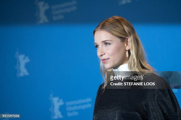 German actress, Lena Klenke poses during the photo call for the film "The silent revolution" presented in the "Berlinale Special Gala" category...