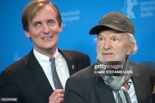 German director and screenwriter Lars Kraume and German actor, Michael Gwisdek pose during the photo call for the film "The silent revolution"...