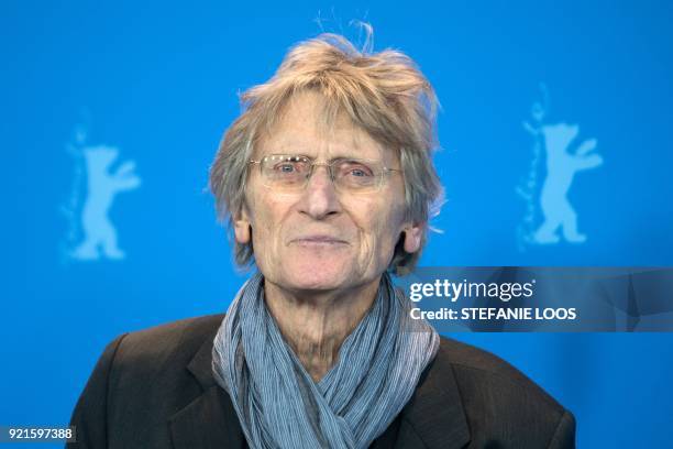 German author Dietrich Garstka looks on during a press conference for the film "The silent revolution" presented in the "Berlinale Special Gala"...