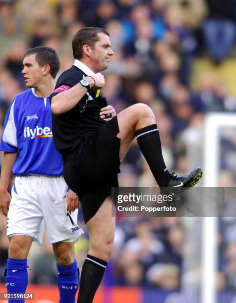 Referee Phil Dowd in action during the Barclays Premiership match between Tottenham Hotspur and Birmingham City at White Hart Lane in London on...