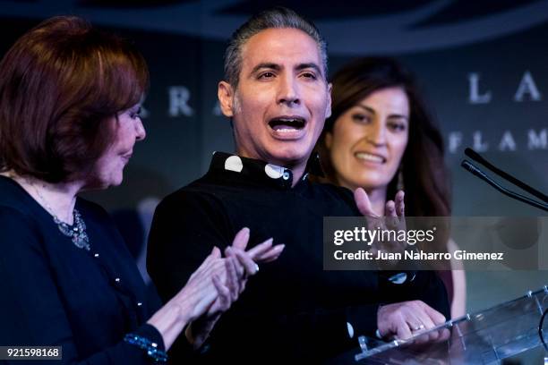 Pitingo attends 'Pata Negra' awards 2018 at Corral de la Moreria restaurant on February 20, 2018 in Madrid, Spain.