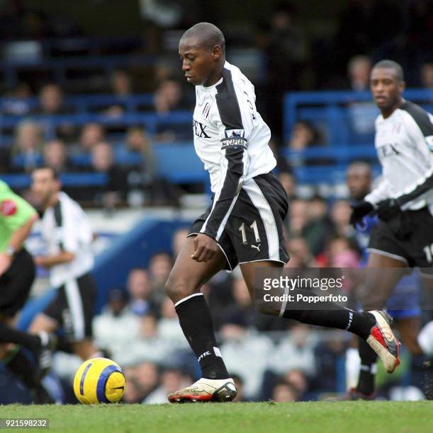 Luis Boa Morte of Fulham in action during the Barclays Premiership match between Chelsea and Fulham at Stamford Bridge in London on December 26,...