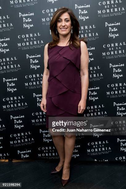 Ana Samboal attends 'Pata Negra' awards 2018 at Corral de la Moreria restaurant on February 20, 2018 in Madrid, Spain.