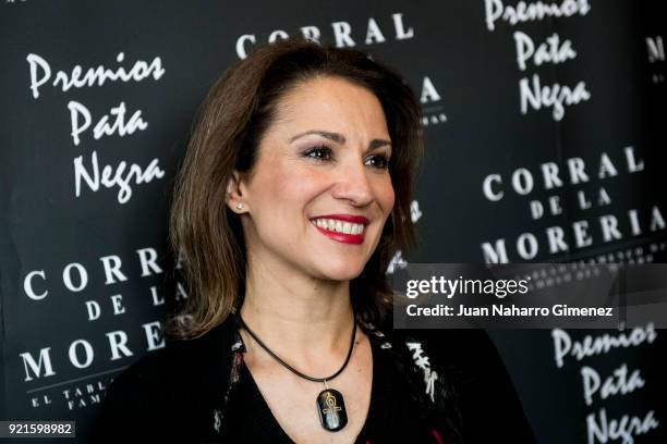 Silvia Jato attends 'Pata Negra' awards 2018 at Corral de la Moreria restaurant on February 20, 2018 in Madrid, Spain.