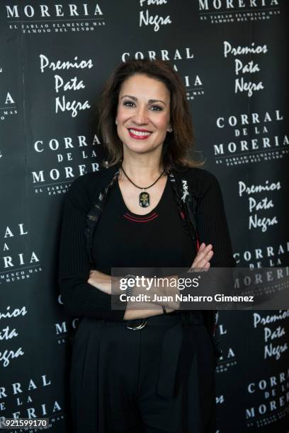 Silvia Jato attends 'Pata Negra' awards 2018 at Corral de la Moreria restaurant on February 20, 2018 in Madrid, Spain.