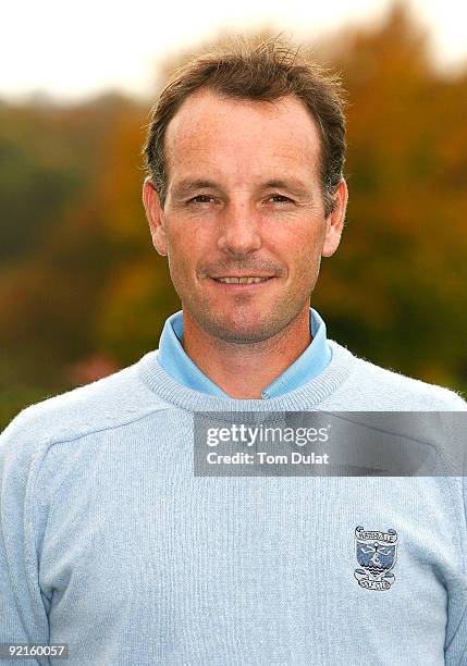 David Higgins of Waterville Golf Links poses during the Srixon PGA Playoff at The Little Aston Golf Club on October 21, 2009 in Sutton Coldfield,...